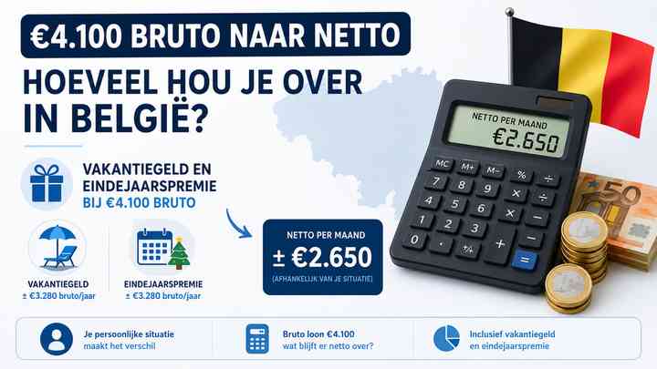 Vakantiegeld en eindejaarspremie bij €4.100 bruto