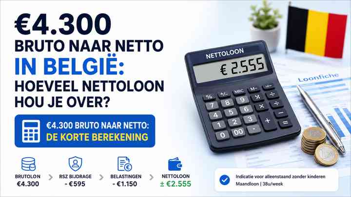 €4.300 bruto naar netto: de korte berekening