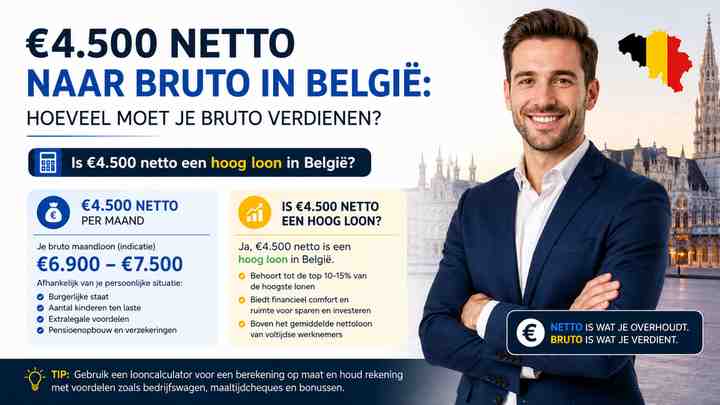 Is €4.500 netto een hoog loon in België?