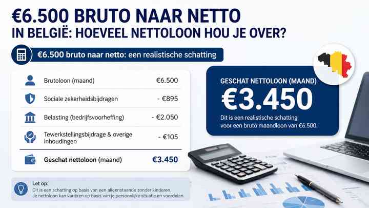 €6.500 bruto naar netto: een realistische schatting