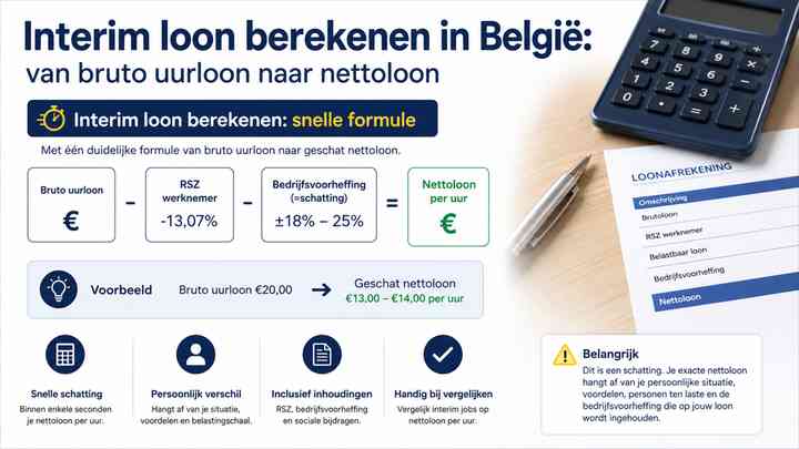 Interim loon berekenen: snelle formule